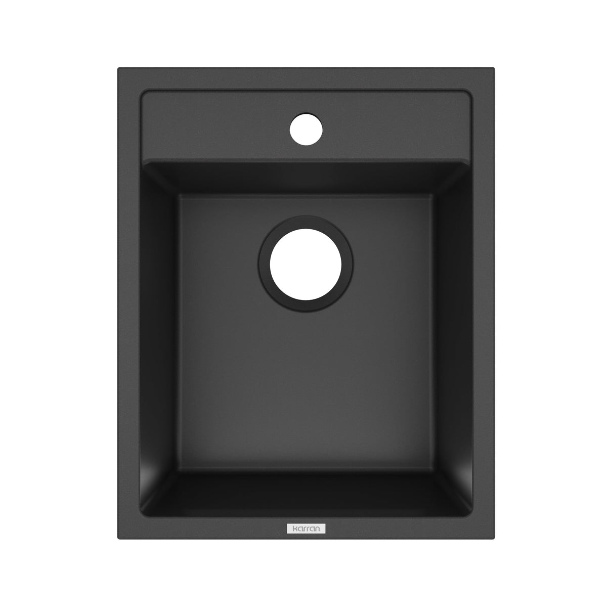 15-3/4" Top Mount Quartz Composite Bar/Prep Sink In Black