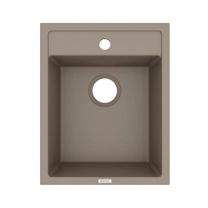 15-3/4" Top Mount Quartz Composite Bar/Prep Sink In Concrete