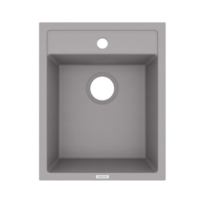 15-3/4" Top Mount Quartz Composite Bar/Prep Sink In Grey