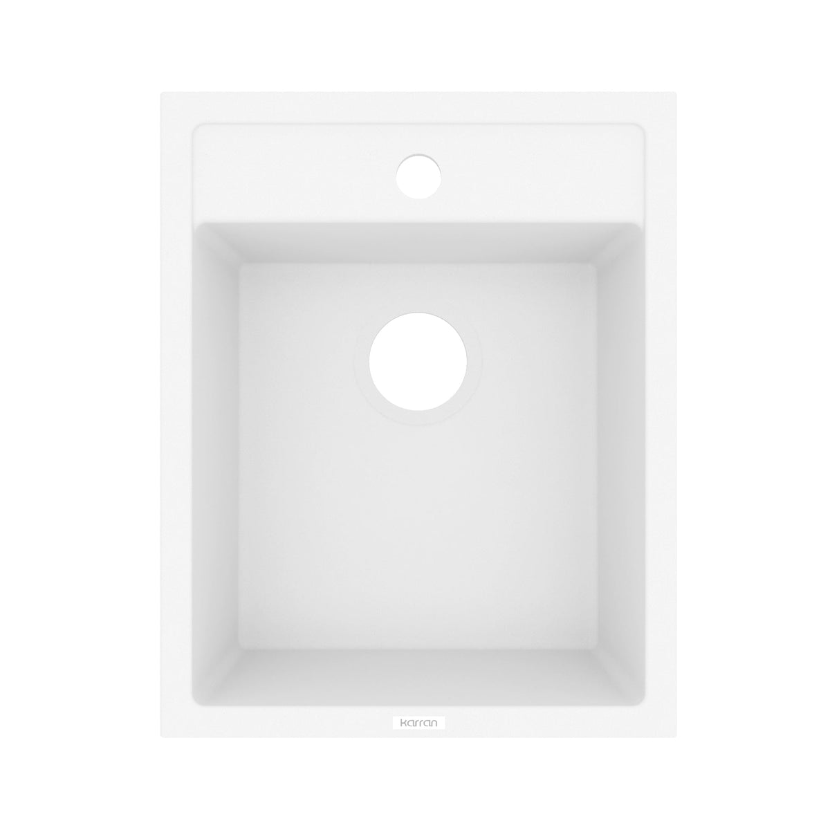 15-3/4" Top Mount Quartz Composite Bar/Prep Sink In White