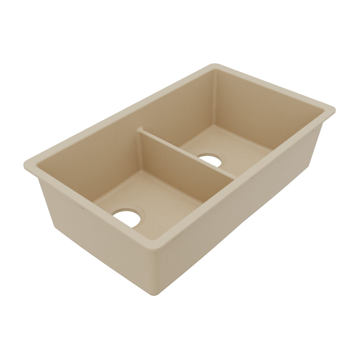 32-3/8" Undermount Double Equal Bowl Granite Kitchen Sink In Bisque