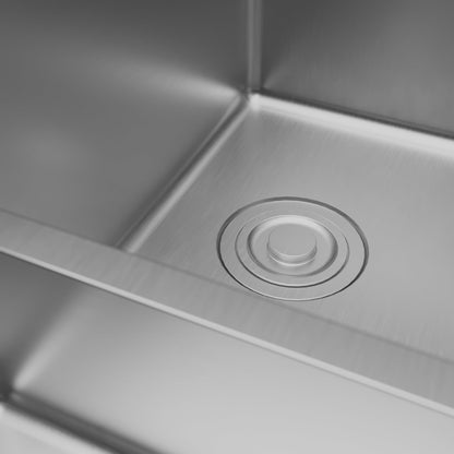 Fusion 33" Top Mount 16 Gauge Double Bowl Stainless Steel Sink with Accessories
