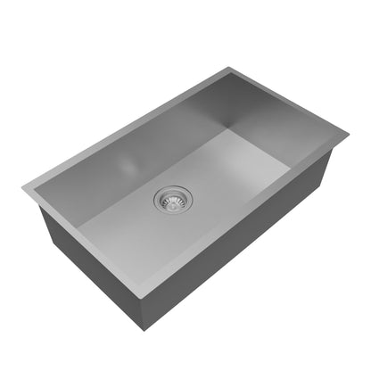 Fusion 31" Undermount 18 Gauge Single Bowl Stainless Steel Sink with Accessories