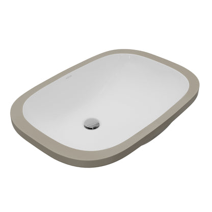 Valera 20" Oval Undermount Vitreous China Bathroom Sink In White