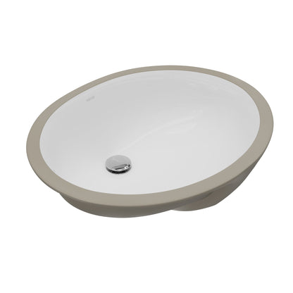 Valera 19" Oval Undermount Vitreous China Bathroom Sink In White