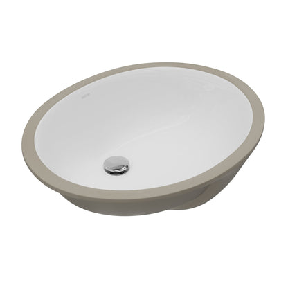 Valera 18" Oval Undermount Vitreous China Bathroom Sink In White