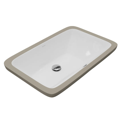 Valera 21" Rectangular Undermount Vitreous China Bathroom Sink In White