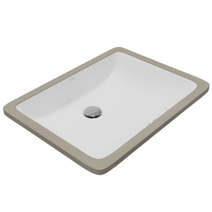 Valera 20" Rectangular Undermount Vitreous China Bathroom Sink In White