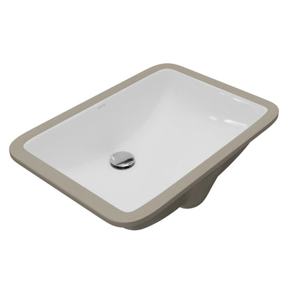 Valera 21" Rectangular Undermount Vitreous China Bathroom Sink In White