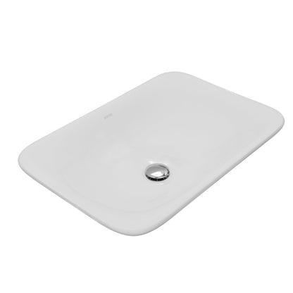 21" Top Mount Vitreous China Bathroom Sink In White