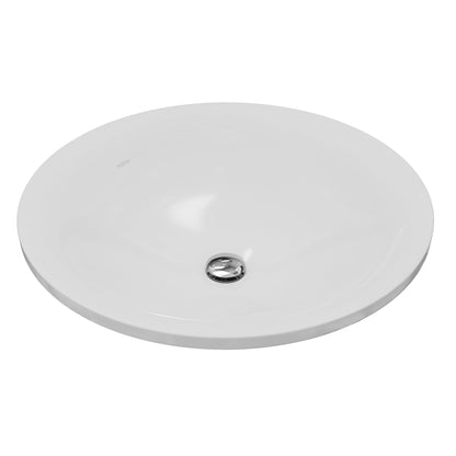 17-3/4" Top Mount Vitreous China Bathroom Sink In White