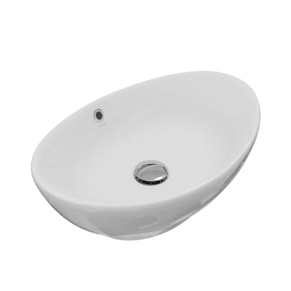 23" Vessel Vitreous China Bathroom Sink In White