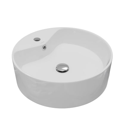 18" Vessel Vitreous China Bathroom Sink In White