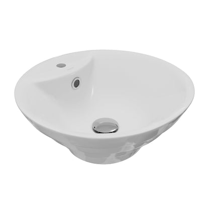 18" Vessel Vitreous China Bathroom Sink In White