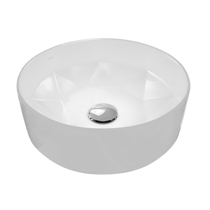 16" Vessel Vitreous China Bathroom Sink In White