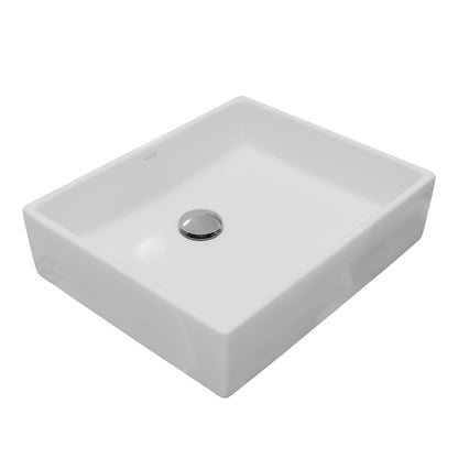 15" Vessel Vitreous China Bathroom Sink In White