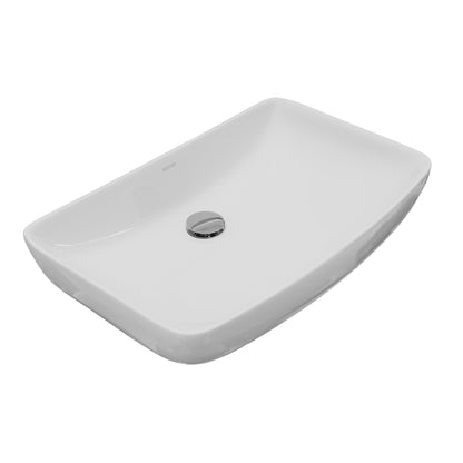 24" Vessel Vitreous China Bathroom Sink In White