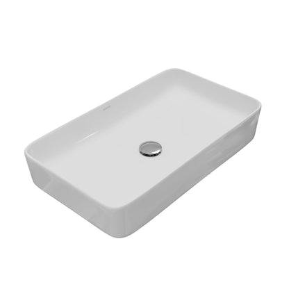 24" Vessel Vitreous China Bathroom Sink In White