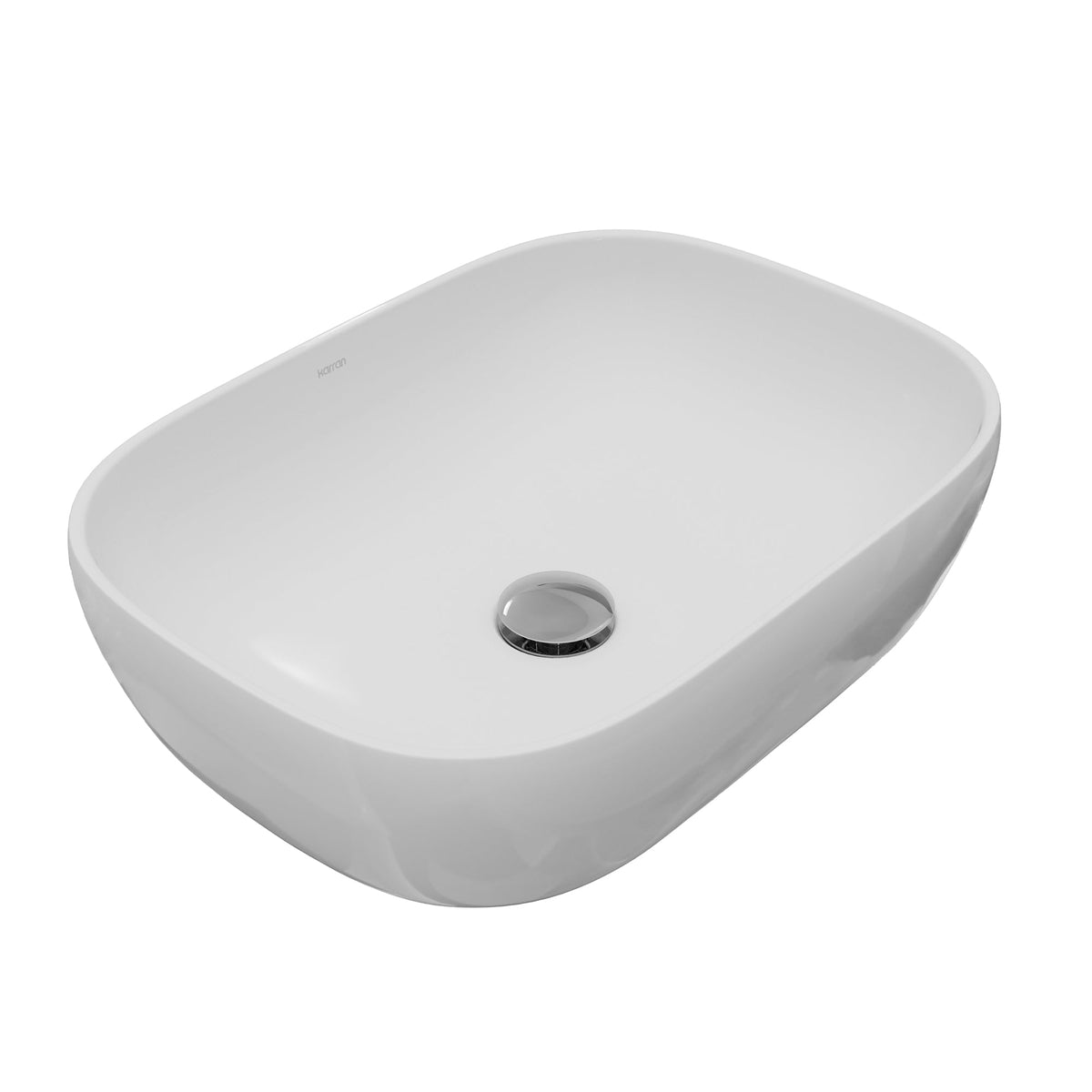 19" Vessel Vitreous China Bathroom Sink In White