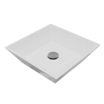 16" Vessel Vitreous China Bathroom Sink In White