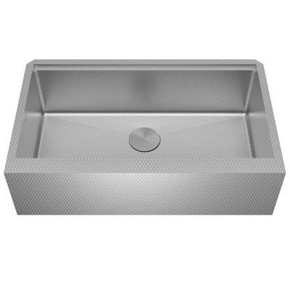 Matrix 33" Farmhouse Workstation 16 Gauge Single Bowl Stainless Steel Kitchen Sink with Accessories
