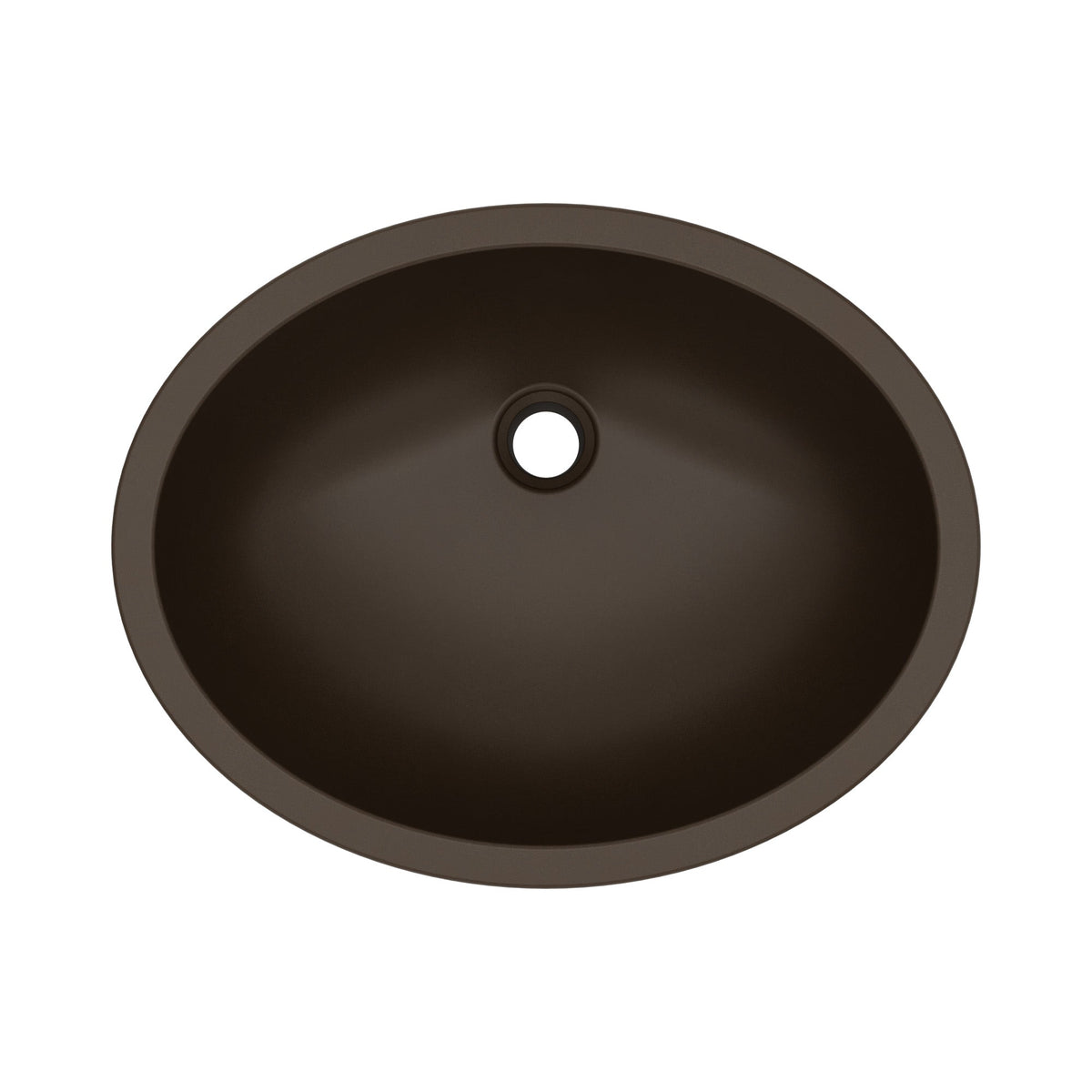 19" Seamless Undermount Quartz Composite Bathroom Sink In Brown