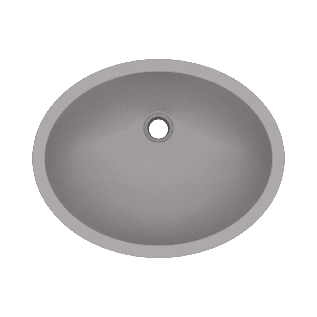 19" Seamless Undermount Quartz Composite Bathroom Sink In Grey