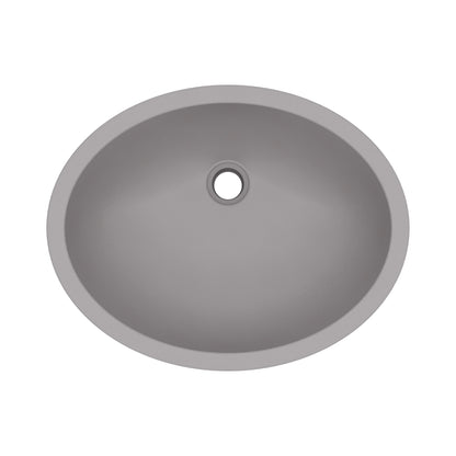 19" Seamless Undermount Quartz Composite Bathroom Sink In Grey