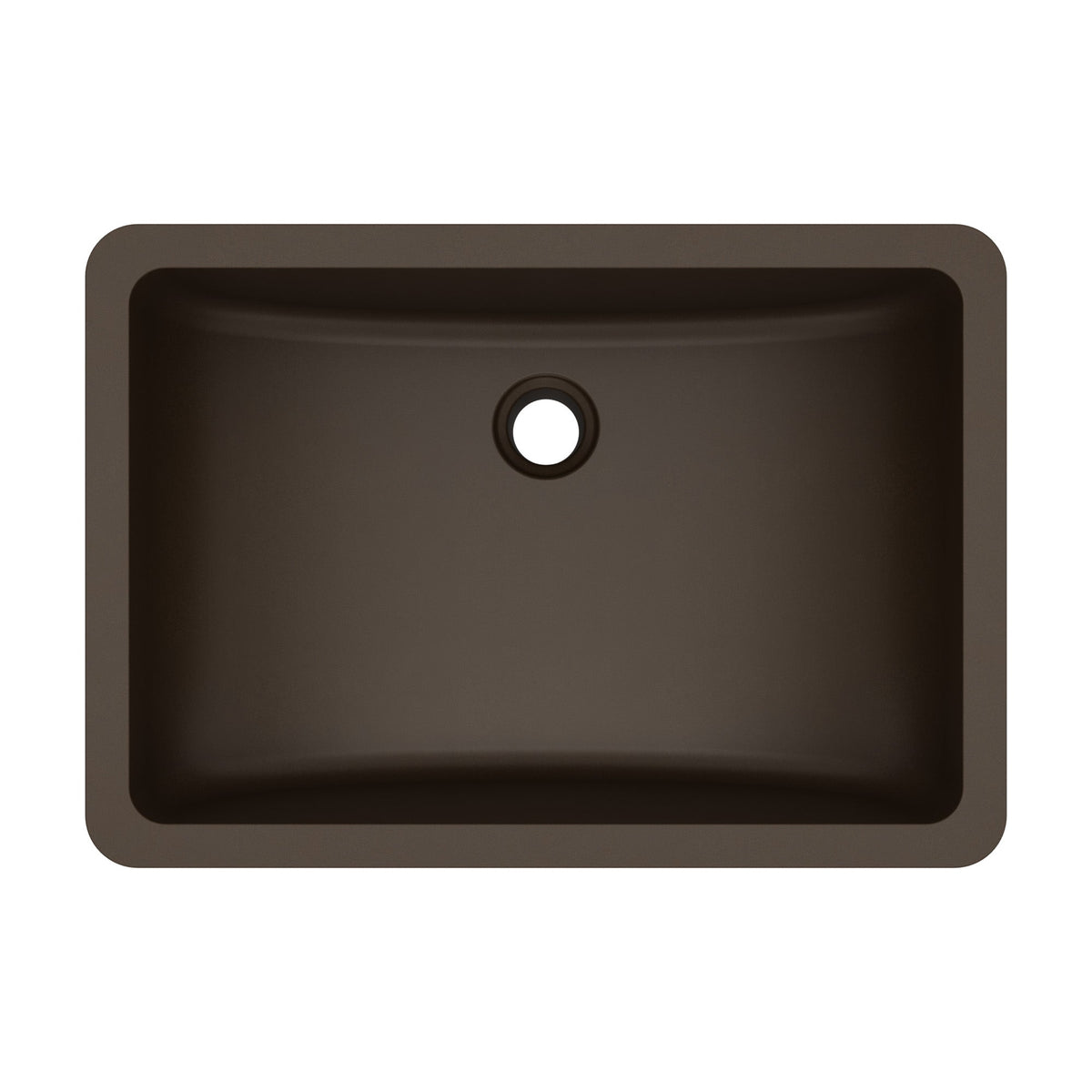 20" Seamless Undermount Quartz Composite Bathroom Sink In Brown