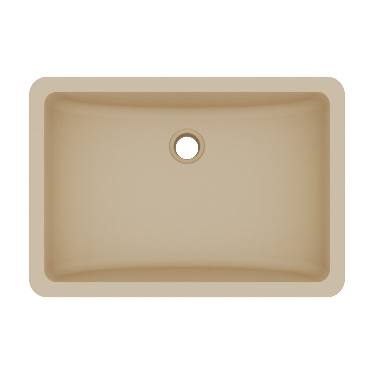 20" Seamless Undermount Quartz Composite Bathroom Sink In Bisque