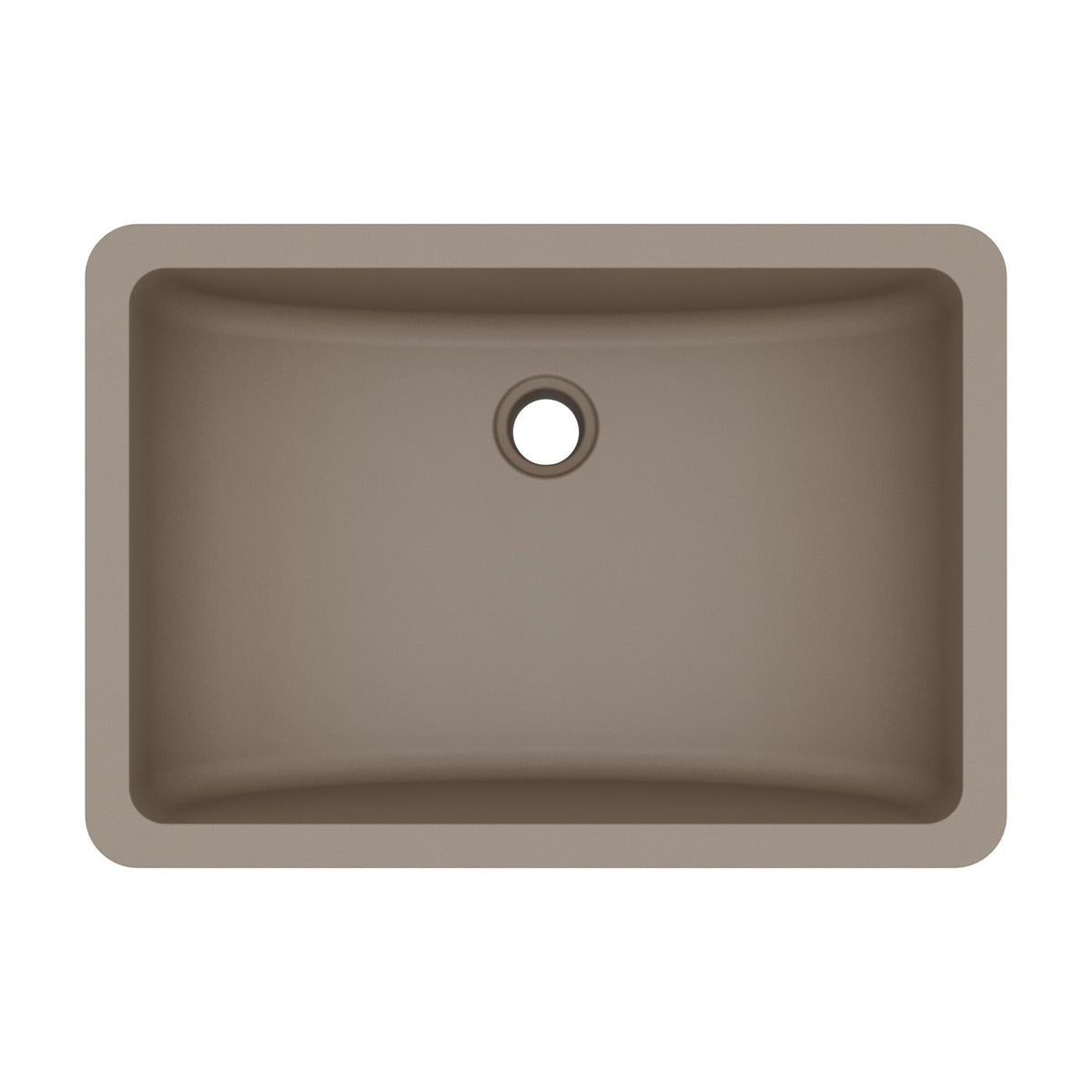 20" Seamless Undermount Quartz Composite Bathroom Sink In Concrete