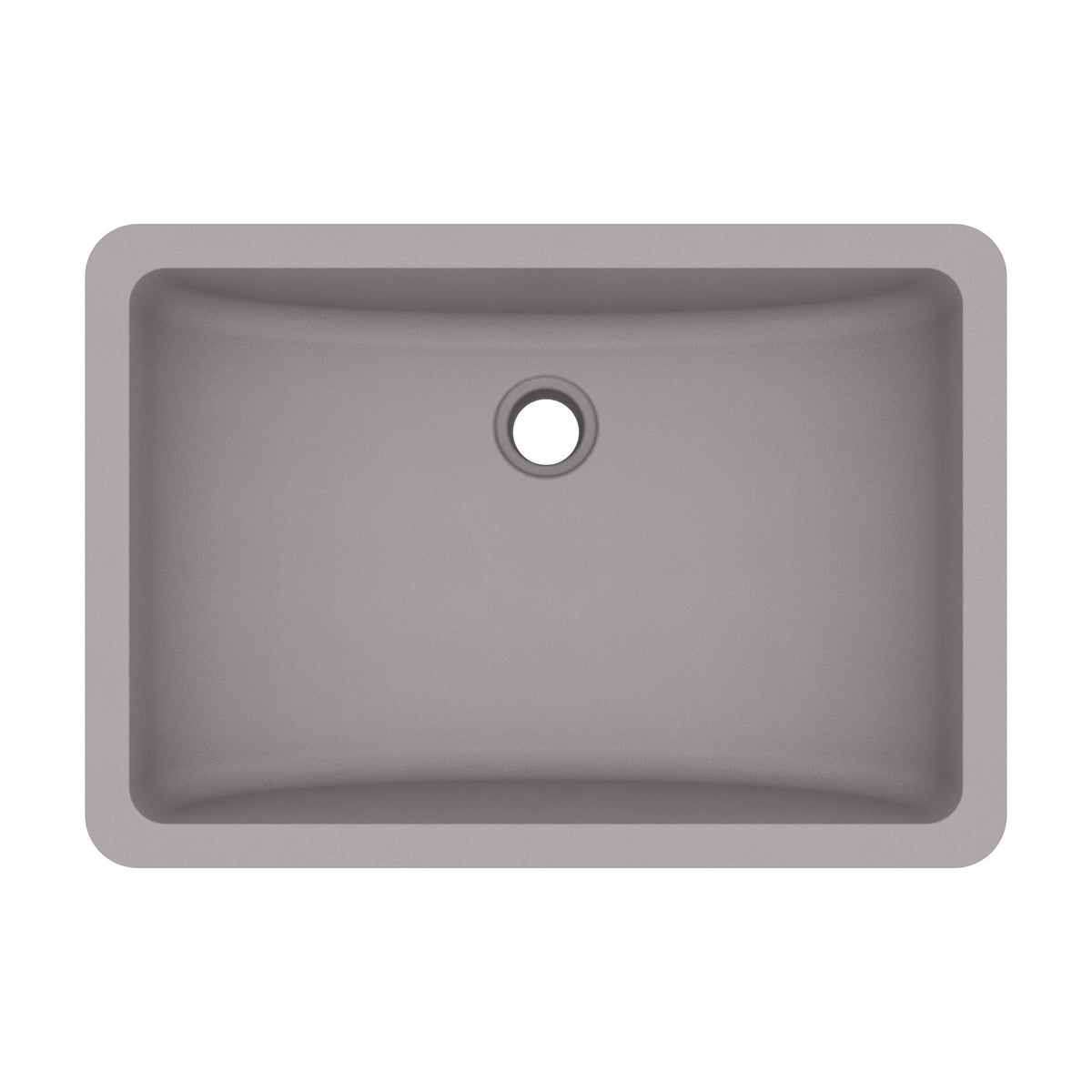 20" Seamless Undermount Quartz Composite Bathroom Sink In Grey