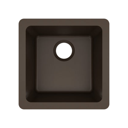 16-5/8" Seamless Undermount Quartz Composite Bar/Prep Sink In Brown