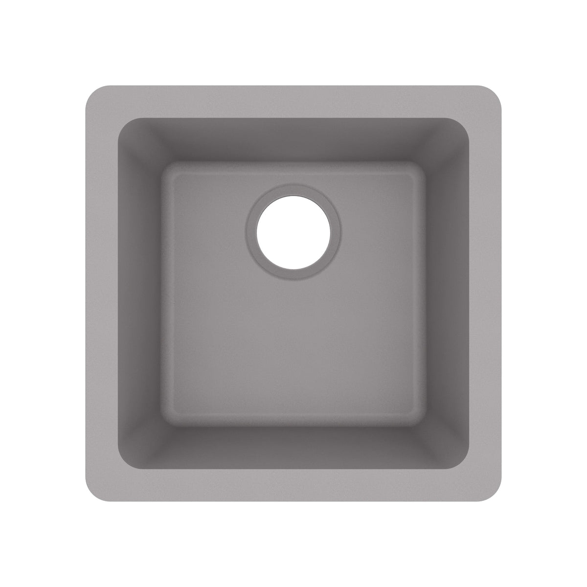 16-5/8" Seamless Undermount Quartz Composite Bar/Prep Sink In Grey