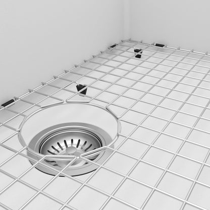 34" Farmhouse Large Single Bowl Quartz Composite Kitchen Sink Kit In White