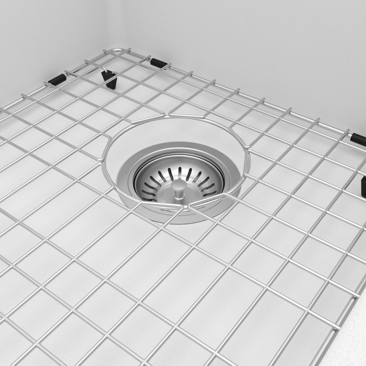 33" Top Mount Large Single Bowl Quartz Composite Kitchen Sink Kit In White