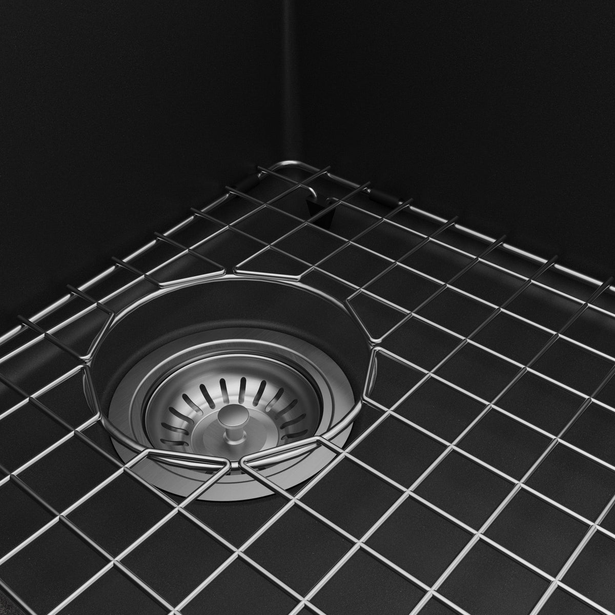 33" Top Mount Double Equal Bowl Quartz Composite Kitchen Sink Kit In Black