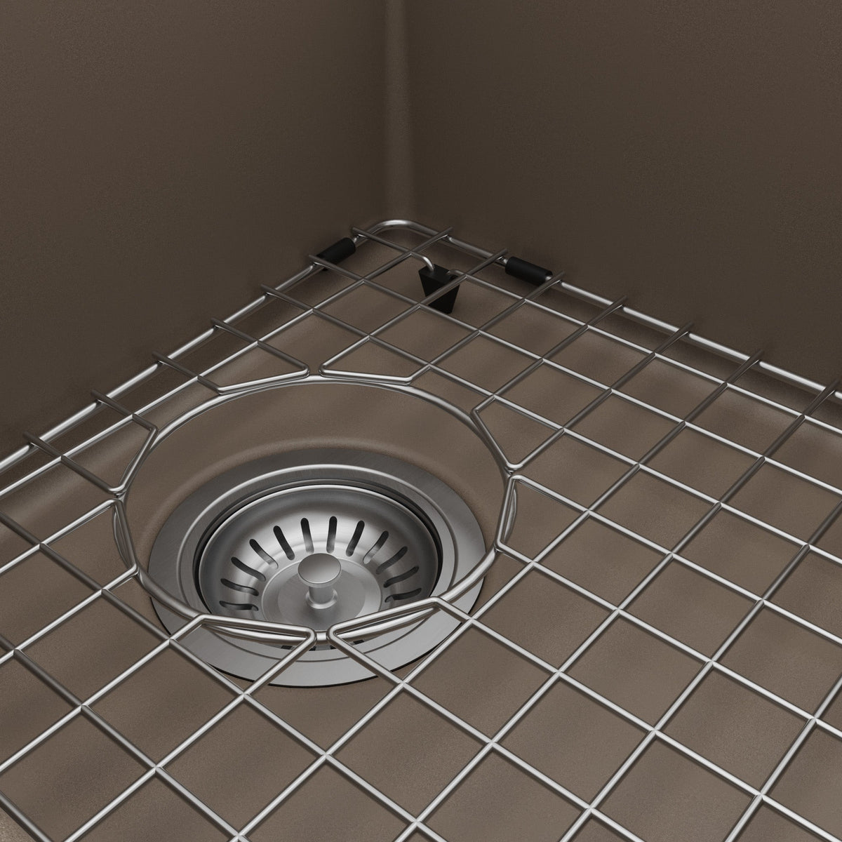33" Top Mount Double Equal Bowl Quartz Composite Kitchen Sink Kit In Concrete