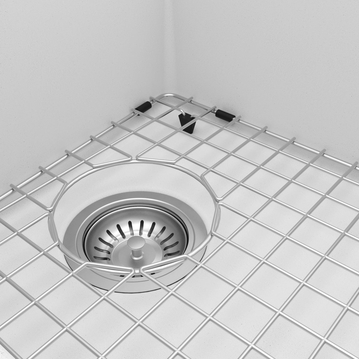 33" Top Mount Double Equal Bowl Quartz Composite Kitchen Sink Kit In White