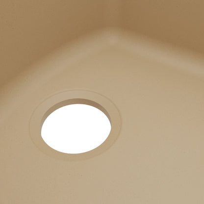 32-1/4" Undermount Double Offset Bowl Quartz Composite Kitchen Sink In Bisque