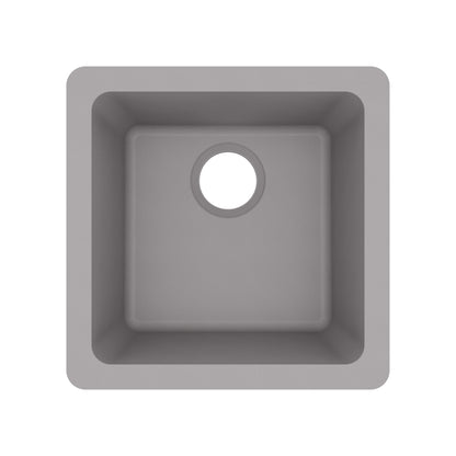 16-5/8" Undermount Quartz Composite Bar/Prep Sink In Grey
