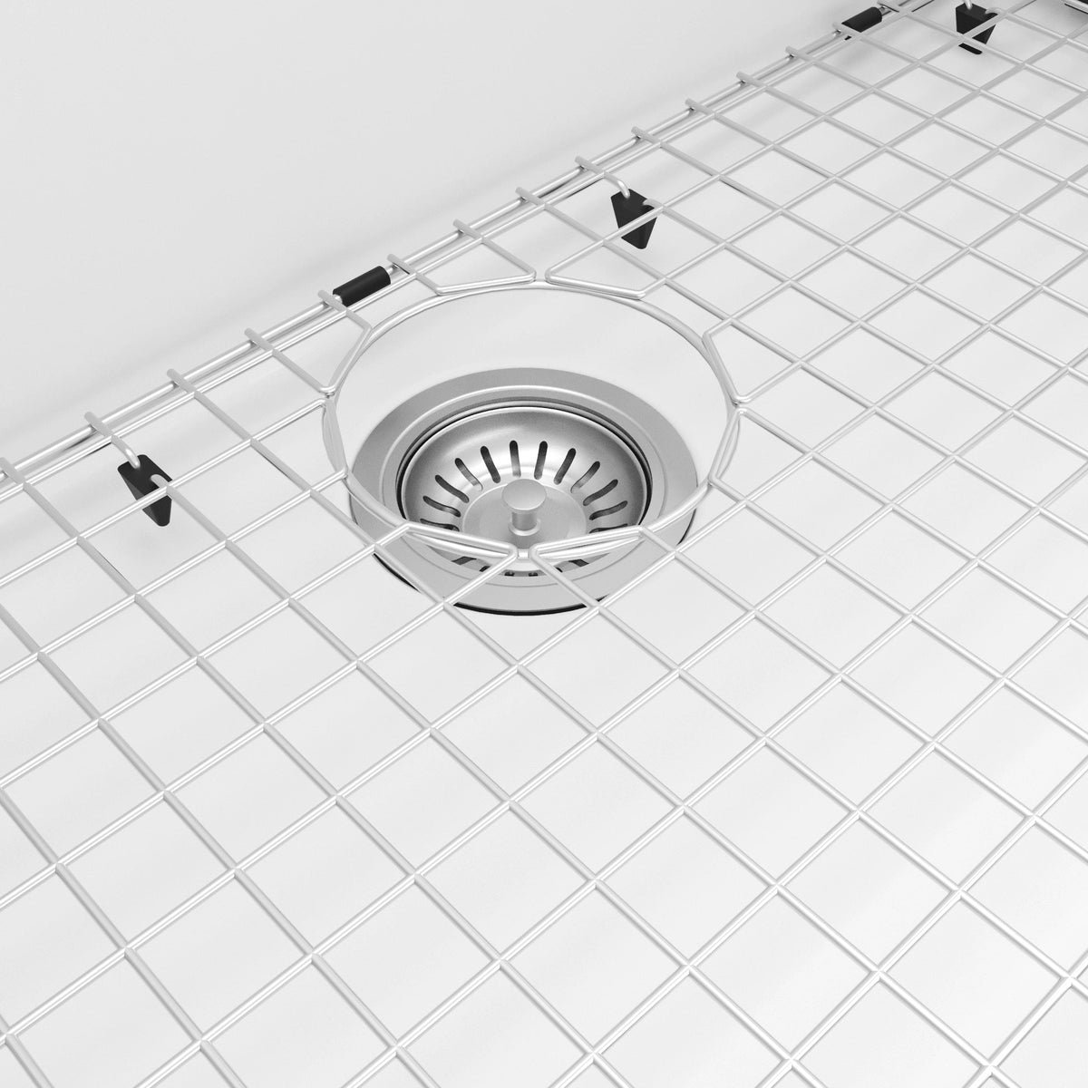 32-1/2" Undermount Large Single Bowl Quartz Composite Kitchen Sink Kit In White