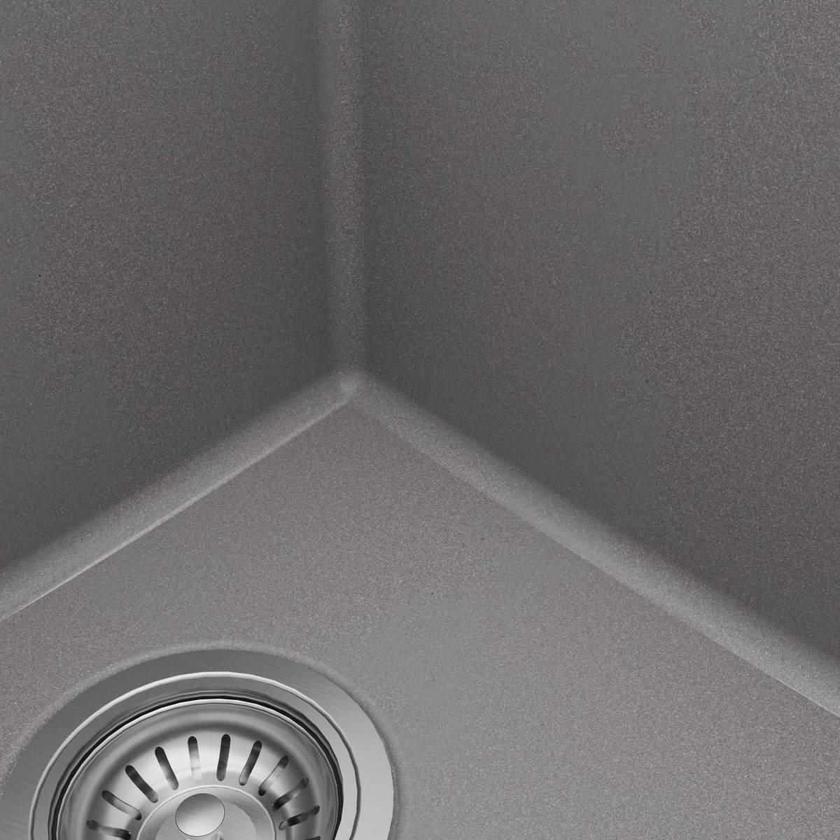 32-3/8" Undermount Double Equal Bowl Quartz Composite Kitchen Sink Kit In Grey