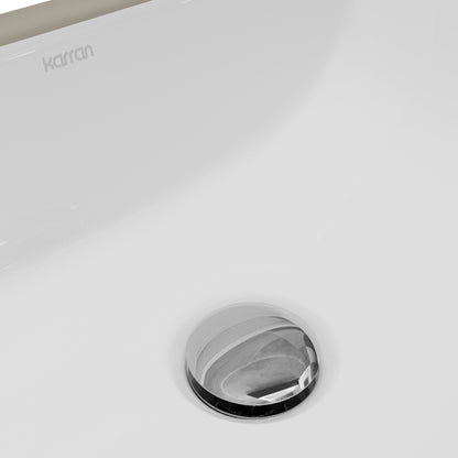 Valera 18" Rectangular Undermount Vitreous China Bathroom Sink In White
