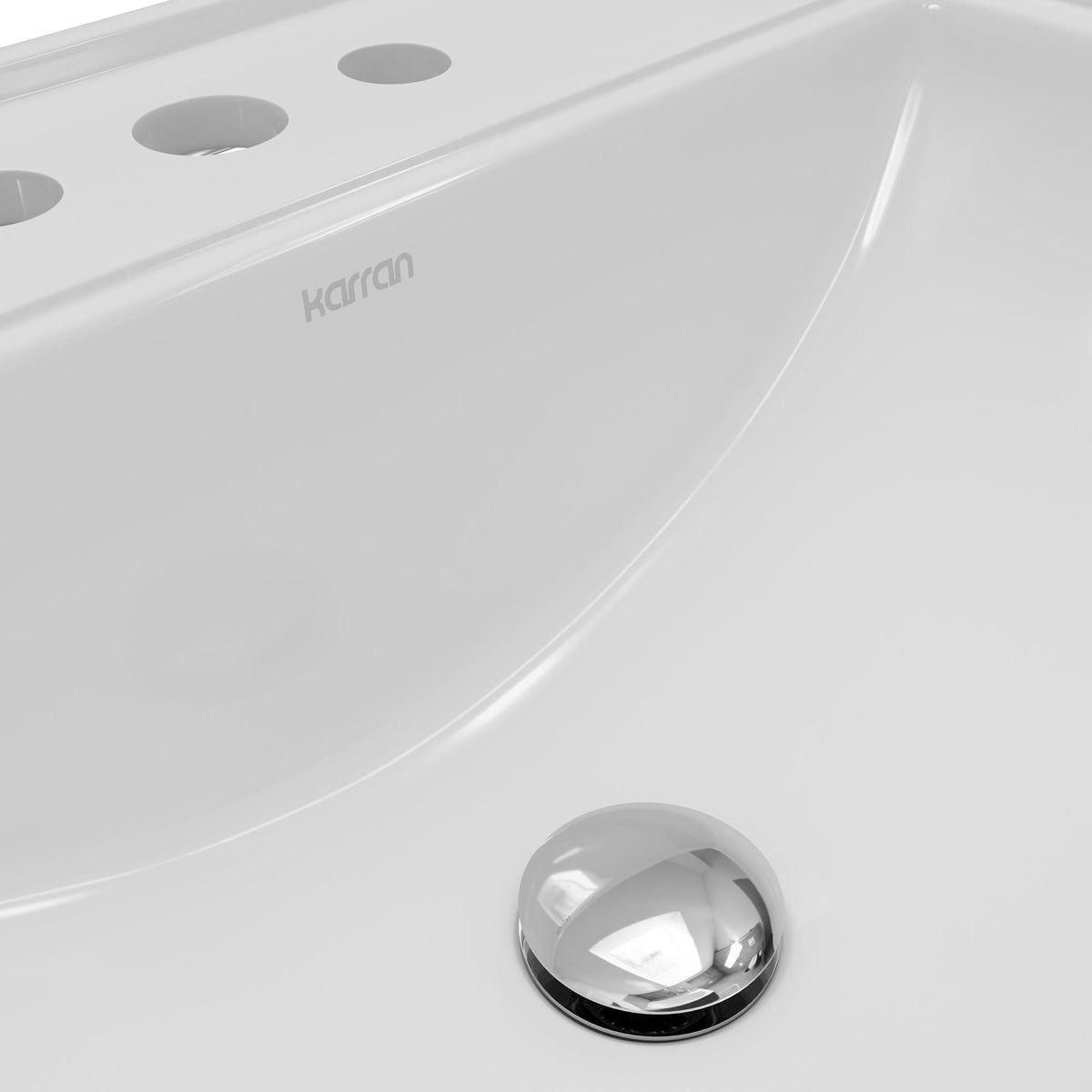 Valera 23" Rectangular Top Mount Vitreous China Bathroom Sink In White
