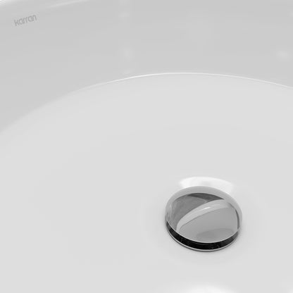 18" Vessel Vitreous China Bathroom Sink In White