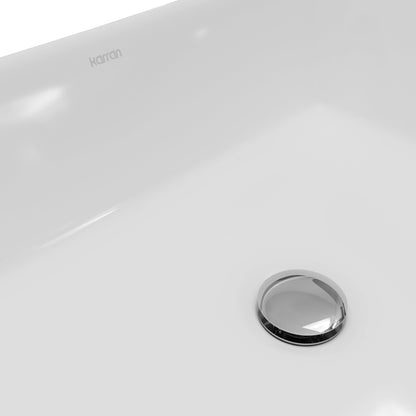 18" Vessel Vitreous China Bathroom Sink In White