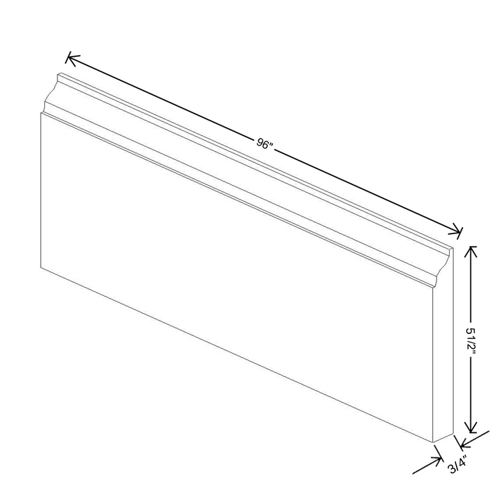 Fabuwood Allure Galaxy Frost Base Board Molding 96"W x 5 ½”H
