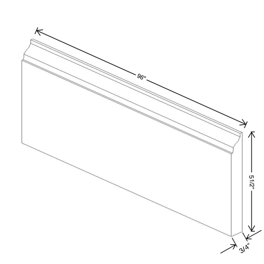 Fabuwood Allure Galaxy Frost Base Board Molding 96"W x 5 ½”H