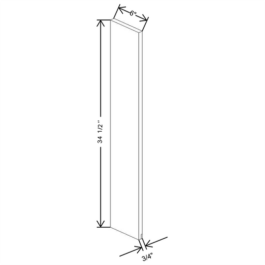 Fabuwood Allure Galaxy Frost Base Filler 6"W x 34 ½”H